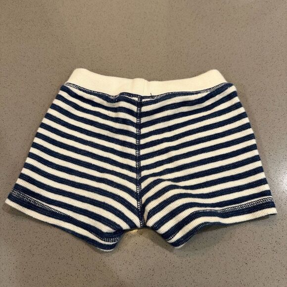 Baby Gap Boys Matching Navy Blue striped set : zip up hoodie & shorts 6-12 month - Picture 8 of 9